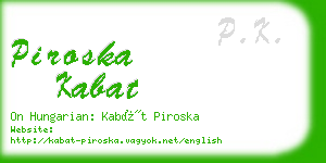 piroska kabat business card